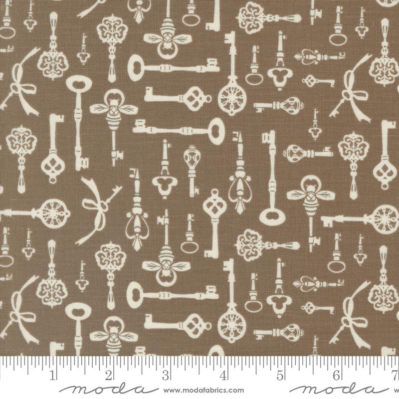 Enchantment Keys - Teak - Quilt Fabric