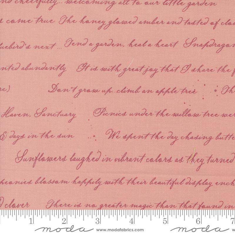 Enchantment Script - Blush - Quilt Fabric