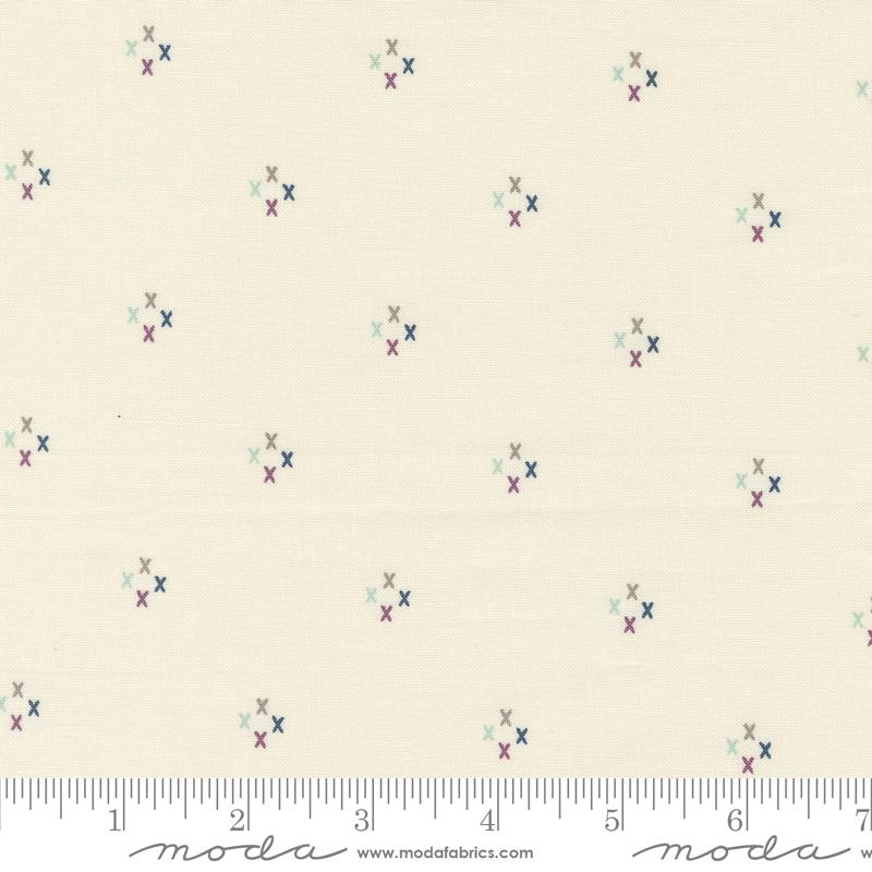 Seaglass Summer Cross - Oyster - Quilt Fabric