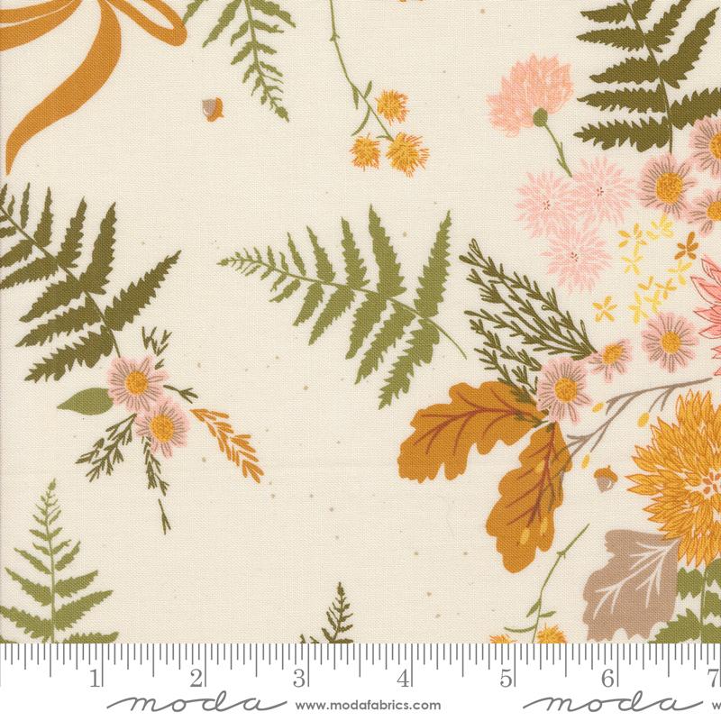 Frivolity Fern Porcelain - Quilt Fabric