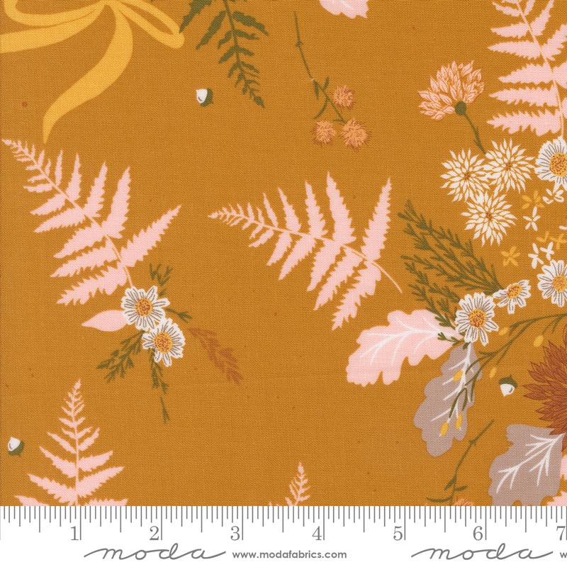 Frivolity Ferns Chai - Quilt Fabric