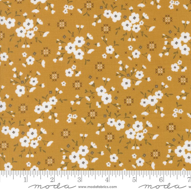 Sun Drenched Flower Golden - Quilt Fabric