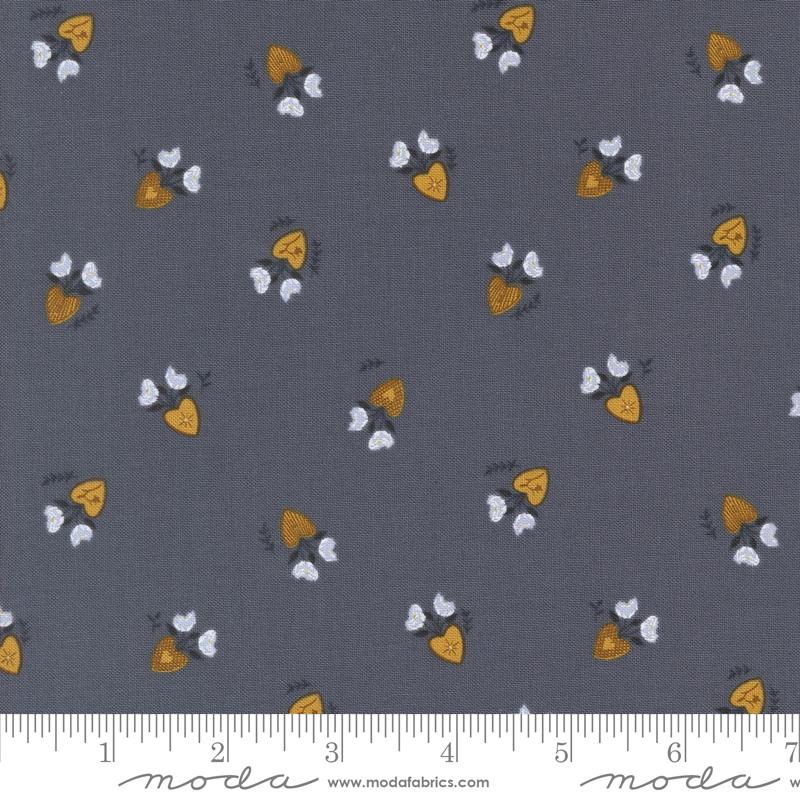Sun Drenched Locket Indigo - Quilt Fabric