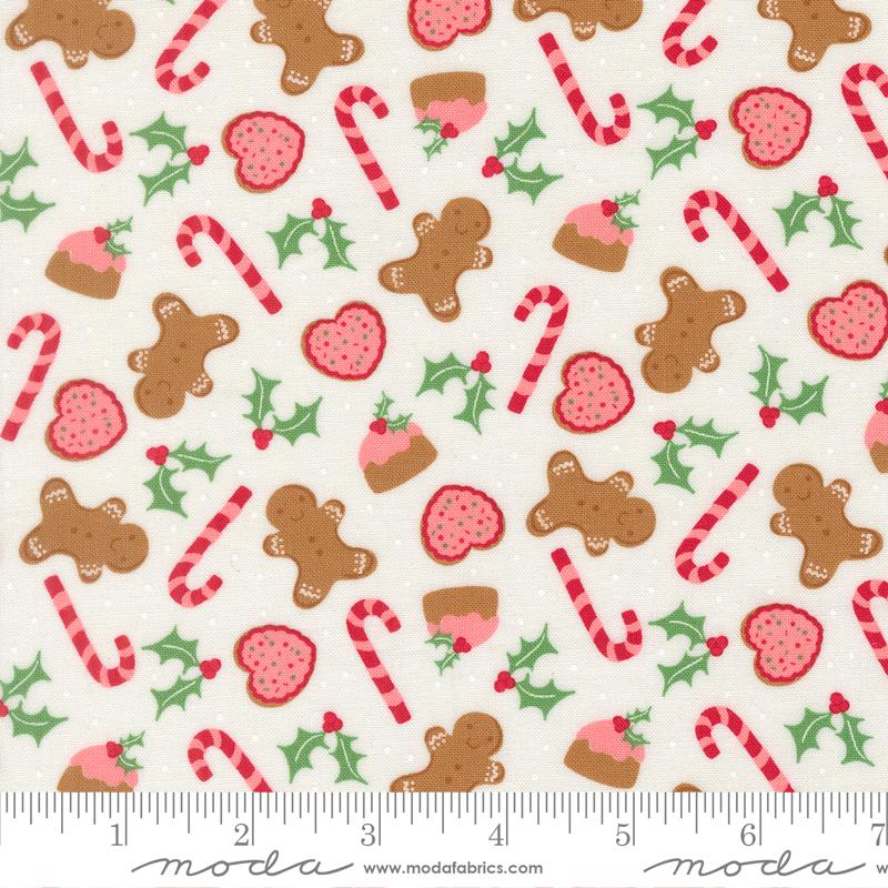 Merrily On High Treat Snow - Quilt Fabric