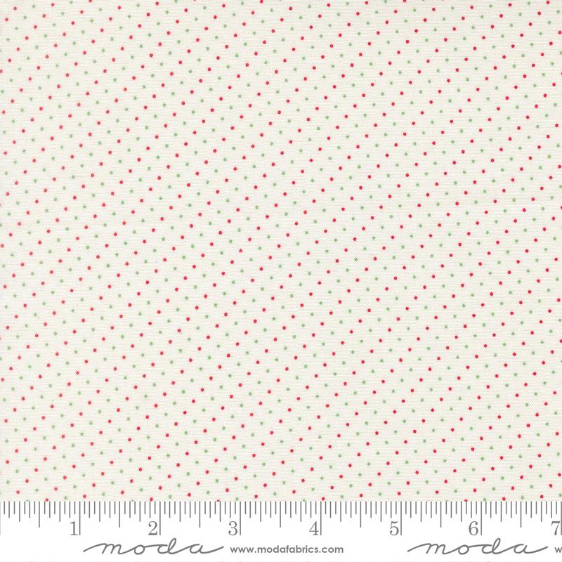 Merrily On High Dotted Snow - Quilt Fabric