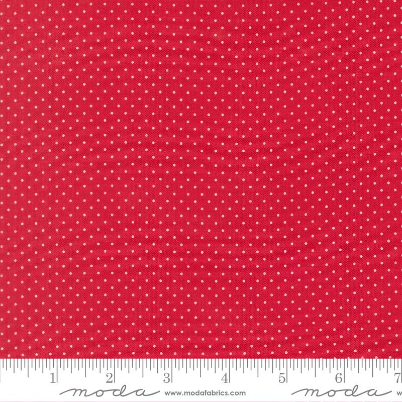 Merrily On High Dotted Christmas Red - Quilt Fabric