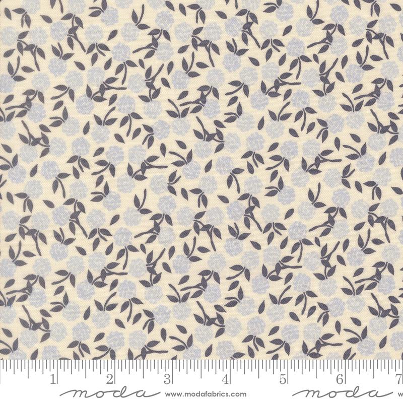 Wildbriar Sprig Porcelain - Quilt Fabric, zoomed in. Select this picture to zoom back out.