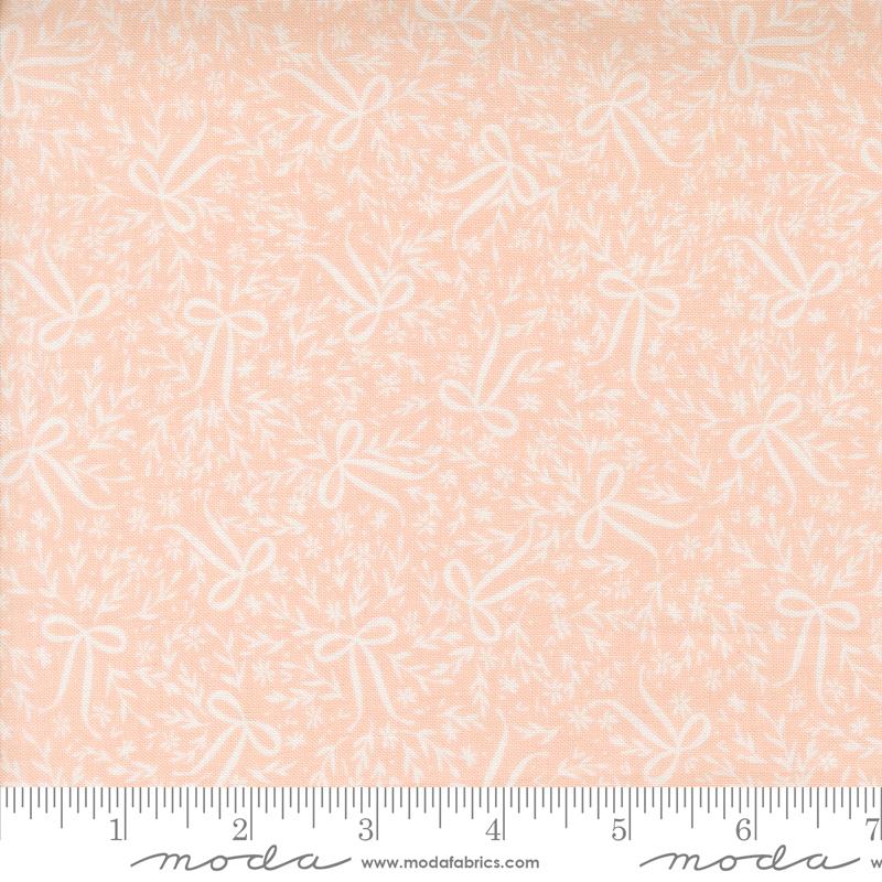 Wildbriar Bows Blush - Quilt Fabric, zoomed in. Select this picture to zoom back out.
