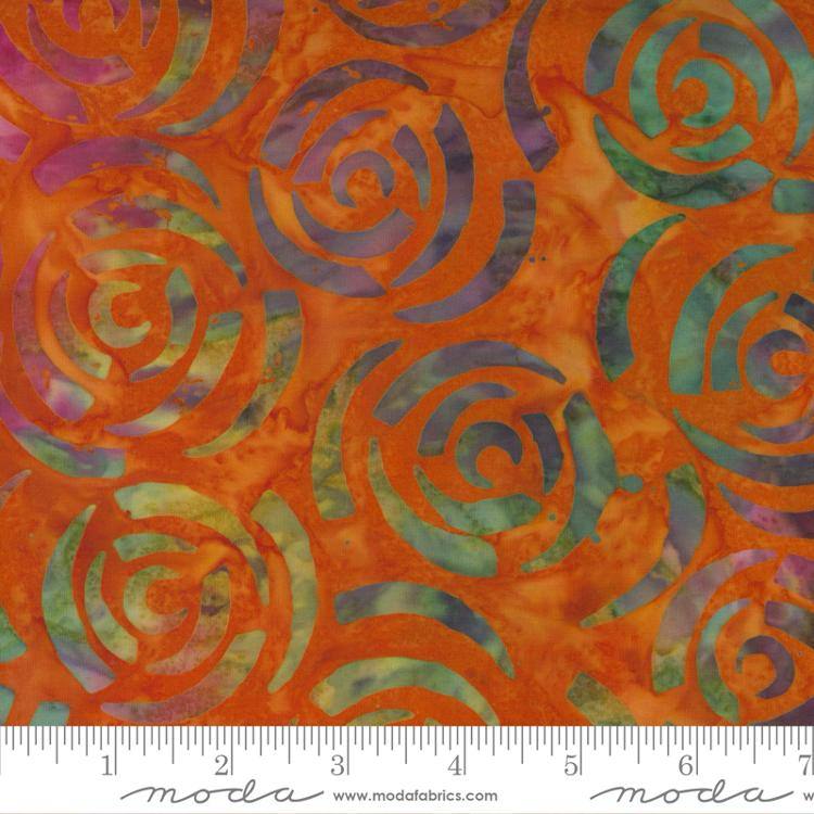 Bossa Nova Batiks Tangerine 2 - Quilt Fabric