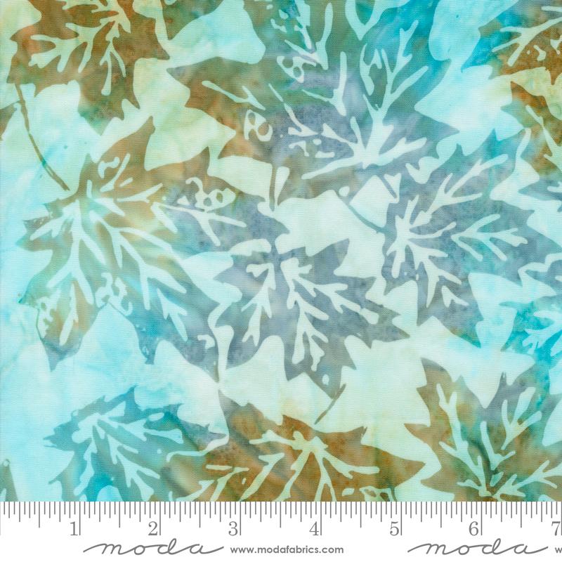 Blue Ridge Batiks Leaf - Frost - Quilt Fabric