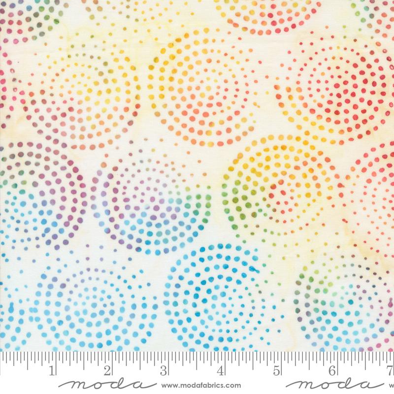 Echo Batiks Rainbow Cream Swirl - Quilt Fabric