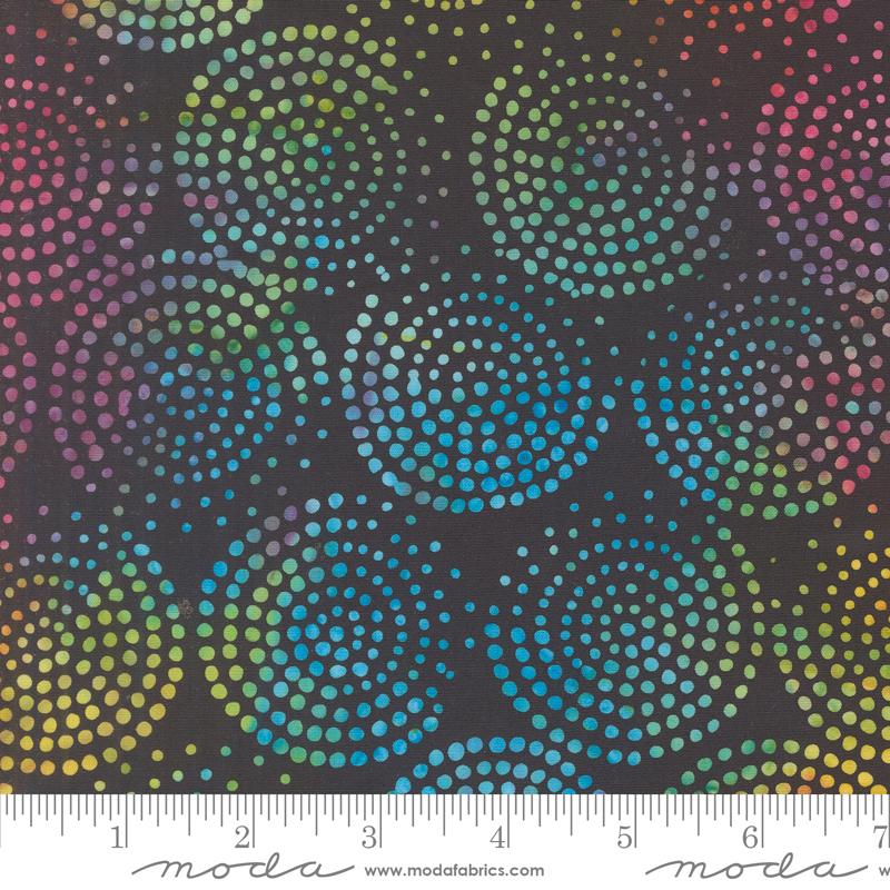 Echo Batiks Rainbow Midnight Swirl - Quilt Fabric