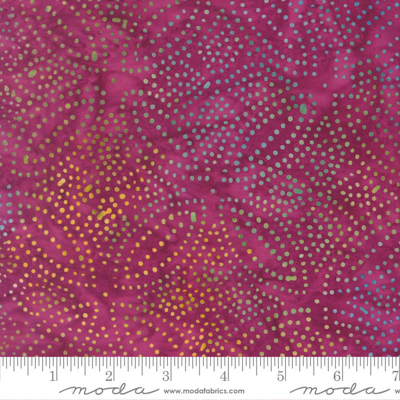 Mermaid Batiks Dots Plum - Quilt Fabric