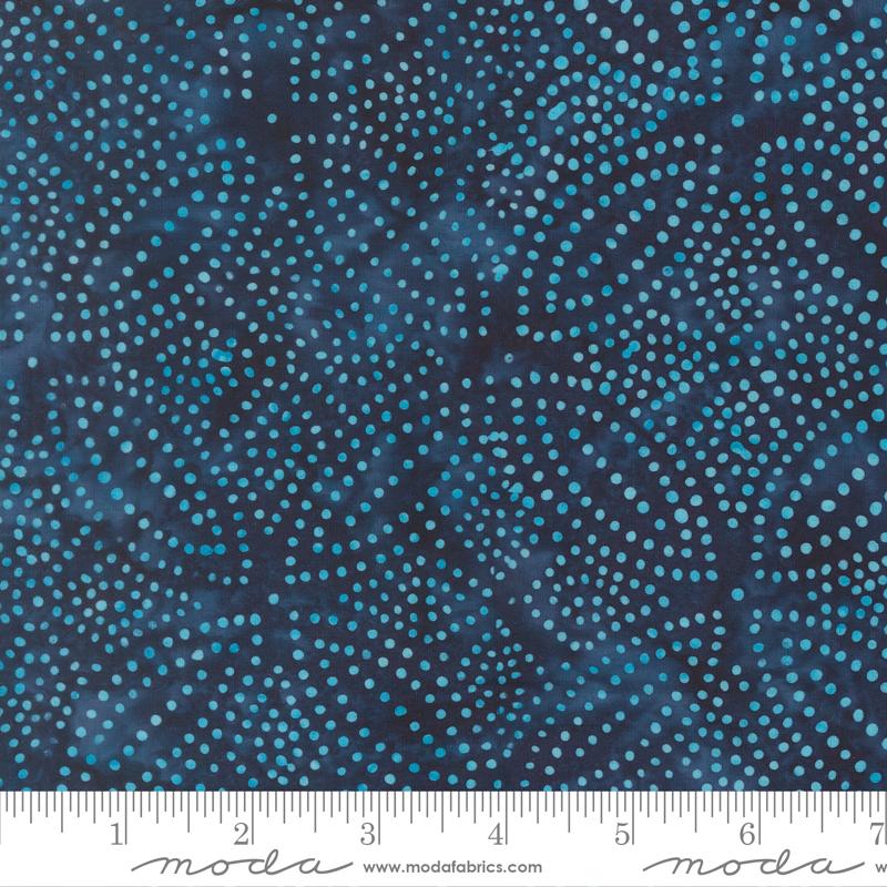 Mermaid Batiks Dots Deep Sea - Quilt Fabric