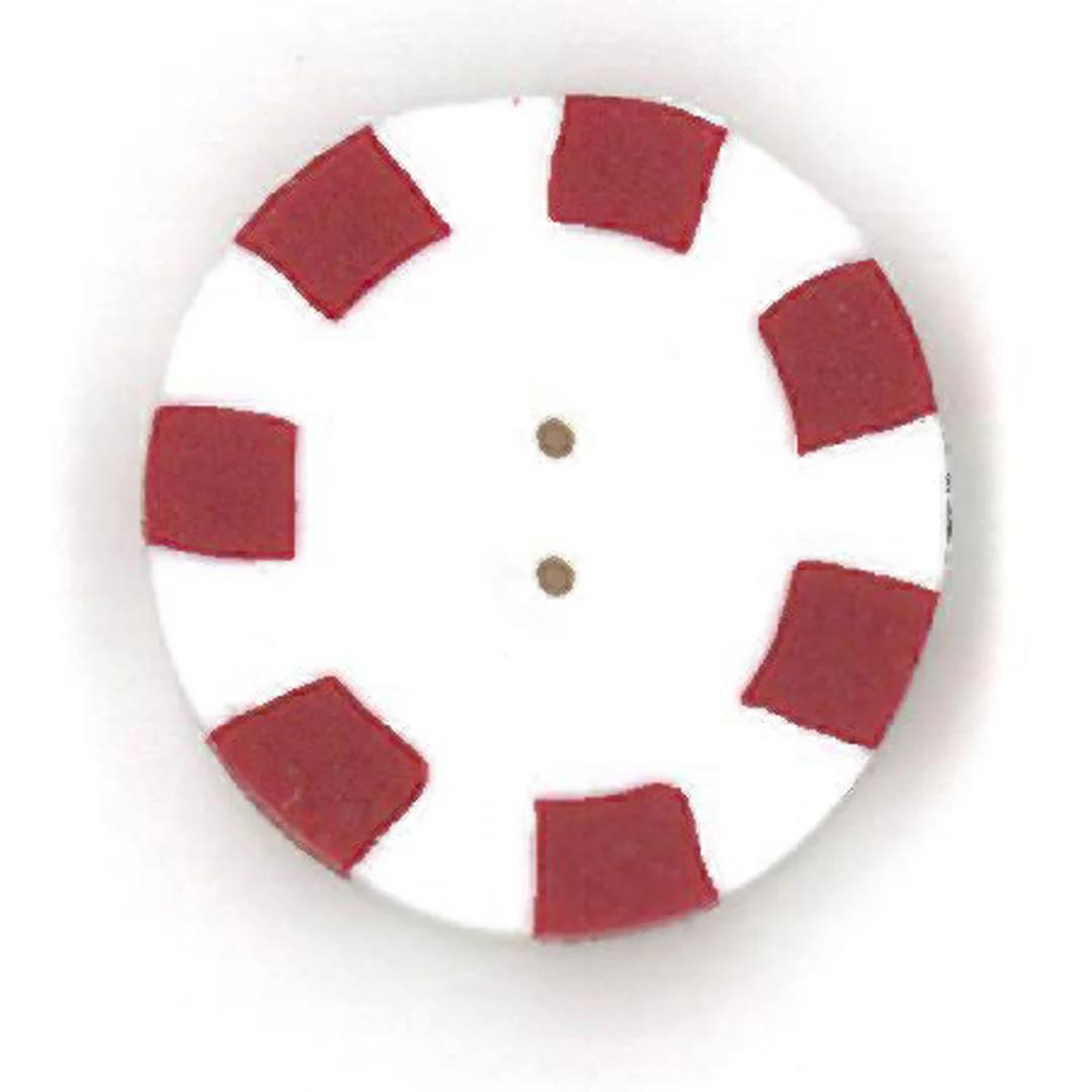 Large Red Peppermint - Button