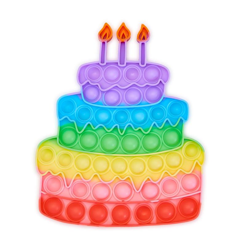 Pastel Rainbow Cake Bubble Popper