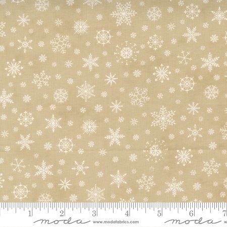 Poinsettia Plaza Parchment - Festive Poinsettia - Fabric