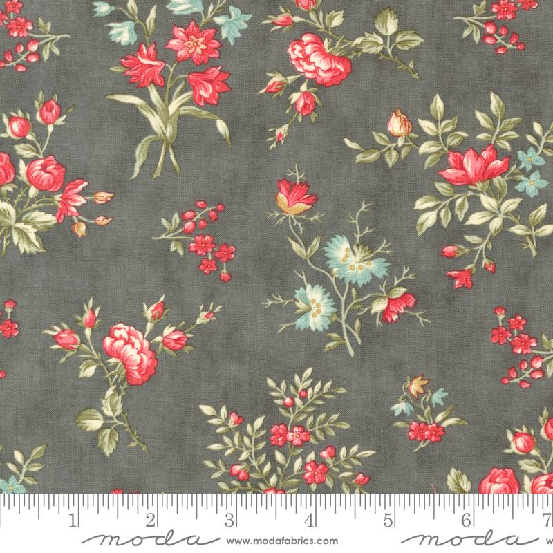 Grateful Garden Florals - Charcoal - Quilt Fabric