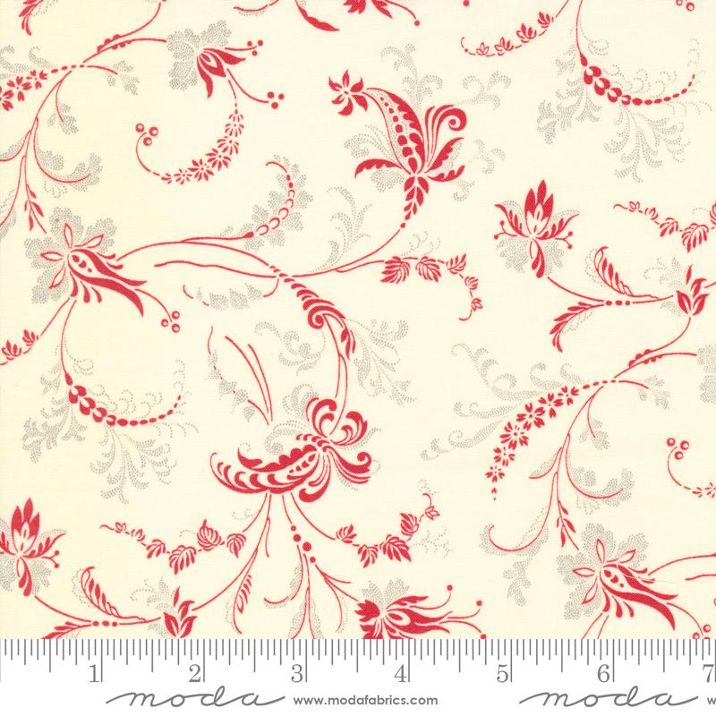 Serene Scroll Blenders Jacobean - Parch Red - Quilt Fabric