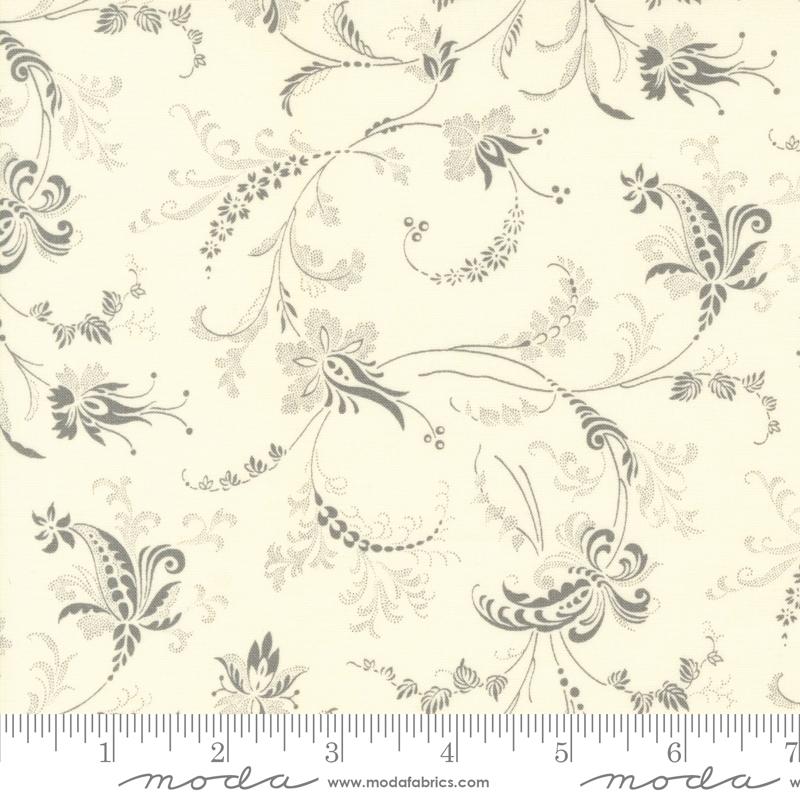 Serene Scroll Blenders Jacobean - Parch Char - Quilt Fabric