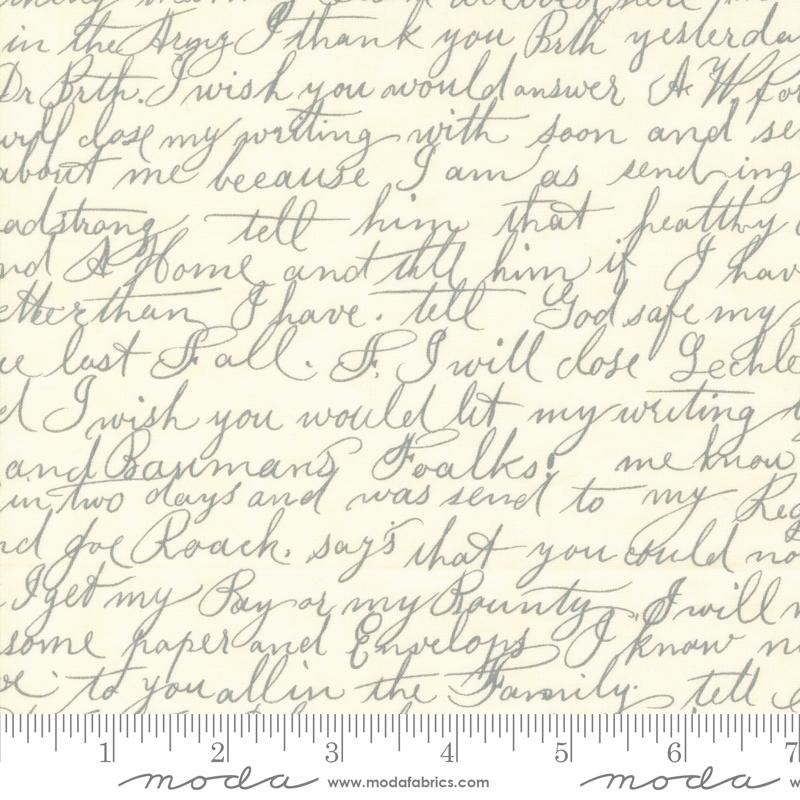 Wise Words Text and Words Script - Parchment - Quilt Fabric
