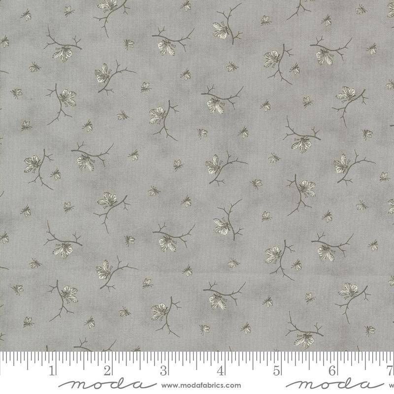 Brave Butterfly Shirting - Slate - Quilt Fabric