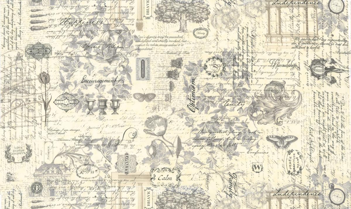 Perseverance Collage Toile Collage - Parch Char - Fabric