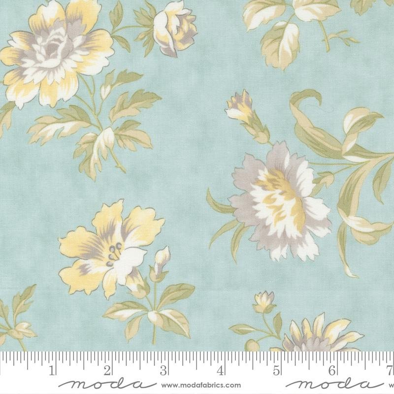 Honeybloom Water - Quilt Fabric, zoomed in. Select this picture to zoom back out.