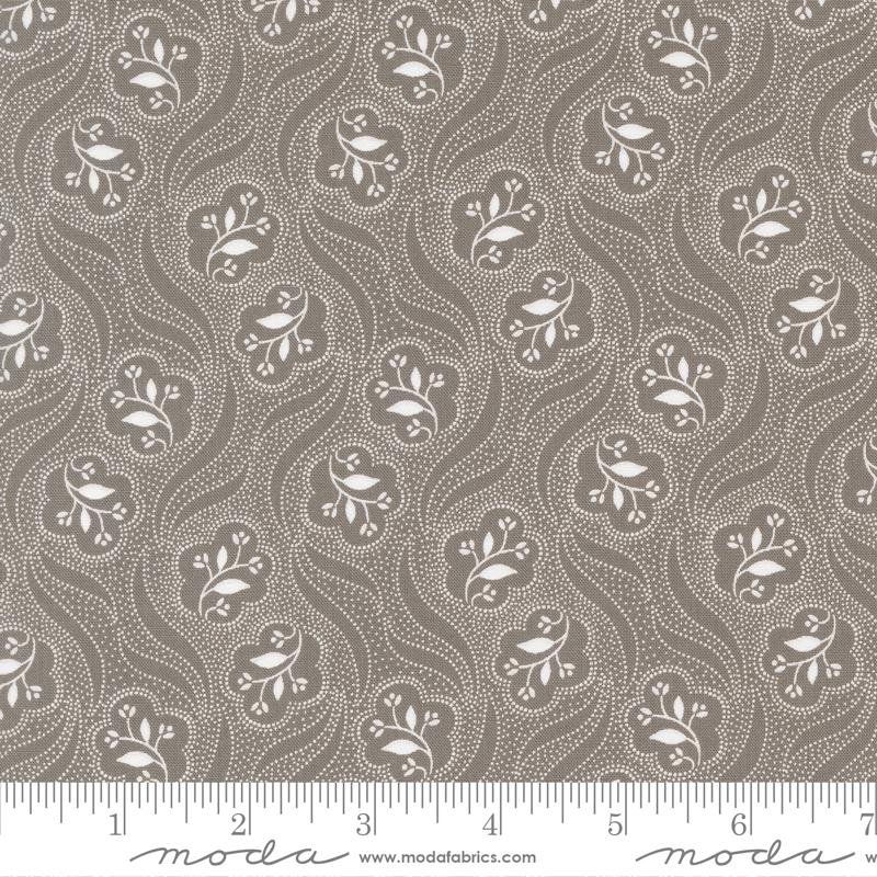 Honeybloom Charcoal - Quilt Fabric, zoomed in. Select this picture to zoom back out.