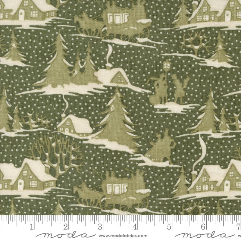 A Christmas Carol Village - Holly - Quilt Fabric