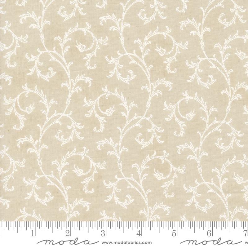 A Christmas Carol Swirl - Parchment - Quilt Fabric