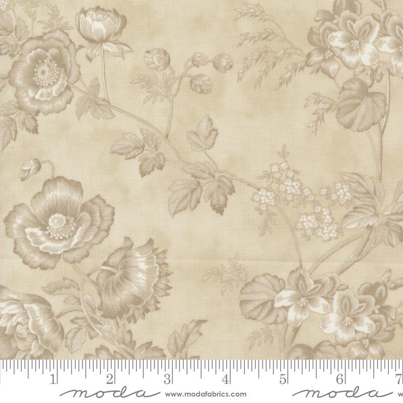 3 Sisters Favorite Vintage Floral - Taupe - Quilt Fabric