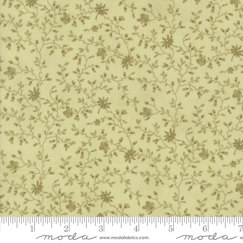 3 Sisters Meadow Greens Flower Celery - Quilt Fabric
