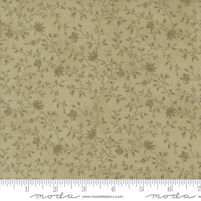 3 Sisters Meadow Greens Flowers Sage - Quilt Fabric