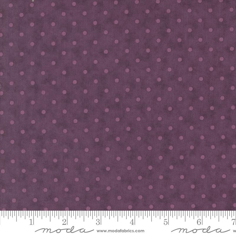3 Sisters Lavender Fields Dots Aubergine - Quilt Fabric