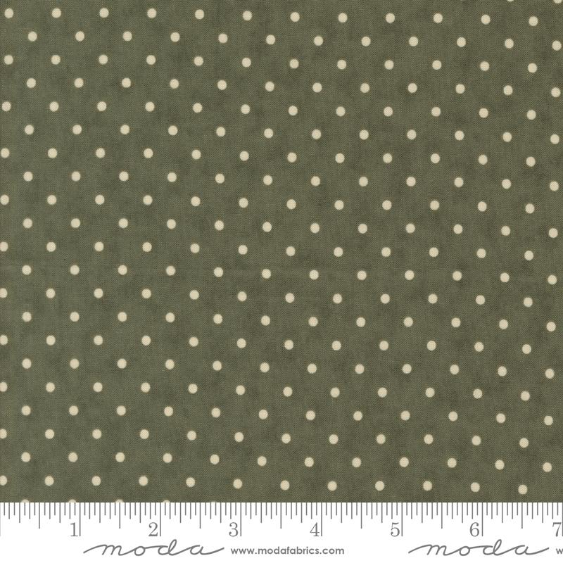3 Sisters Meadow Greens Dots Evergreen - Quilt Fabric