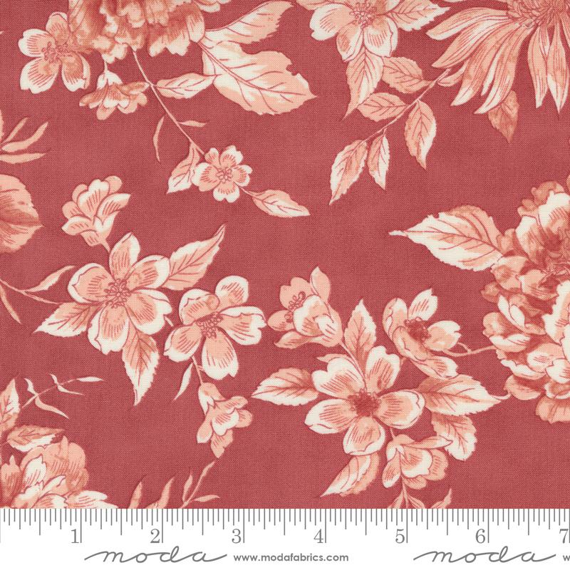 Sandalwood Blooms - Rosewood - Quilt Fabric