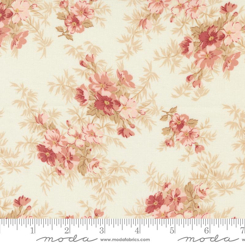 Sandalwood Flowers - Opal - Quilt Fabric