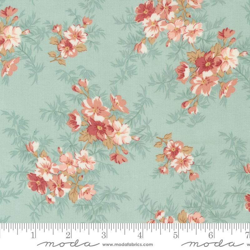 Sandalwood Flowers - Eucalyptus - Quilt Fabric