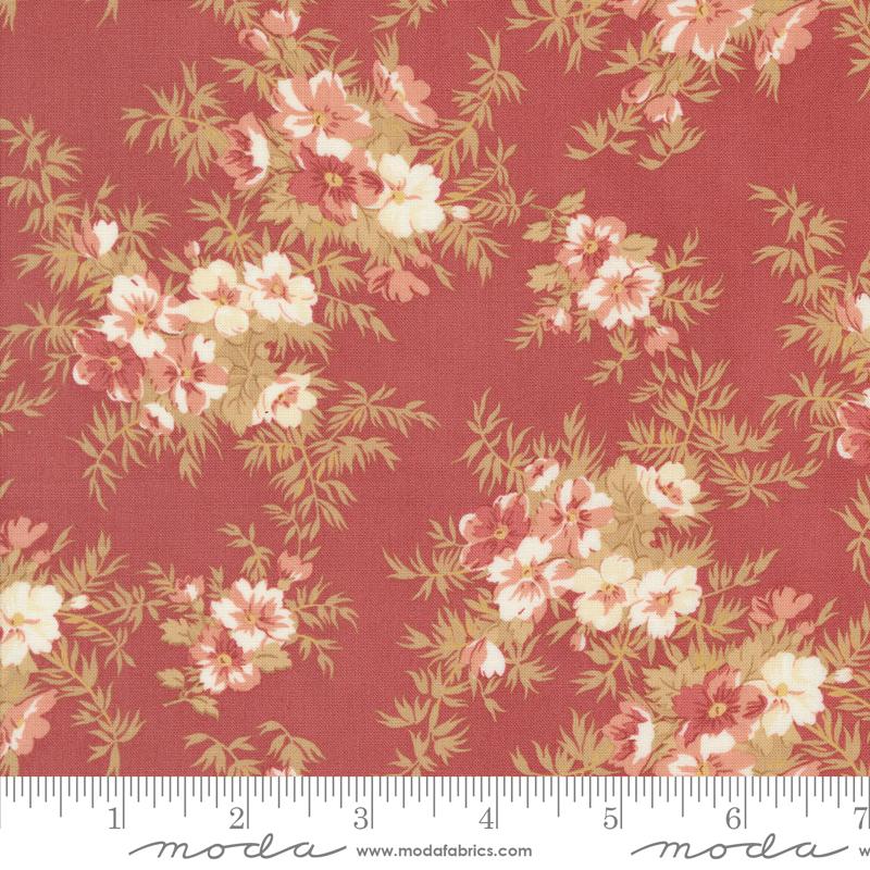 Sandalwood Flowers - Rosewood - Quilt Fabric