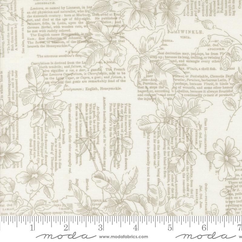 Muse Poetry Porcelain - Quilt Fabric