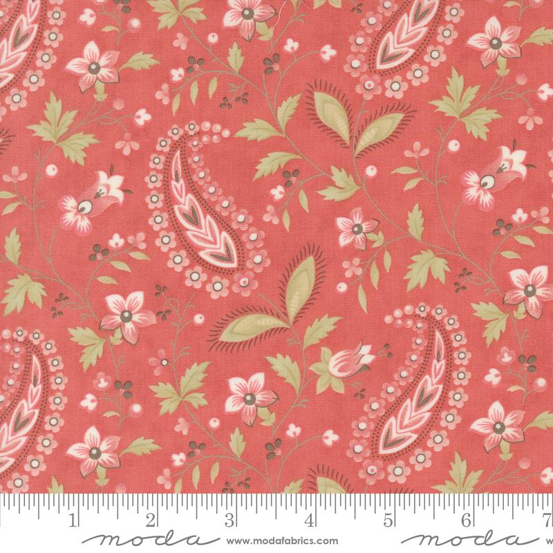 Muse Paisley Scarlet - Quilt Fabric
