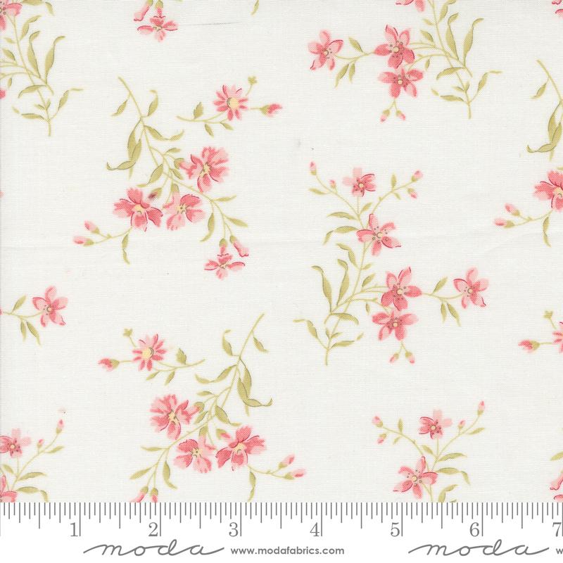 Muse Floral Porcelain - Quilt Fabric