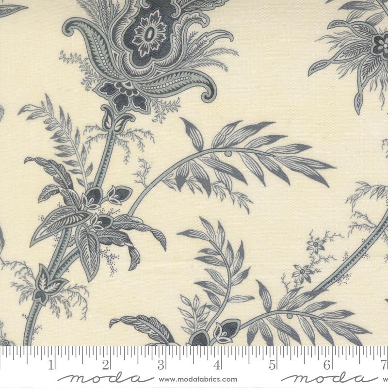 Breathtaking Blues Greenery Porcelain - Quilt Fabric