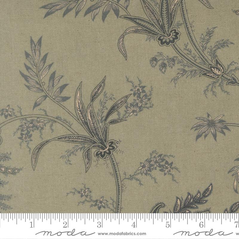 Breathtaking Blues Greenery Linen Sky - Quilt Fabric