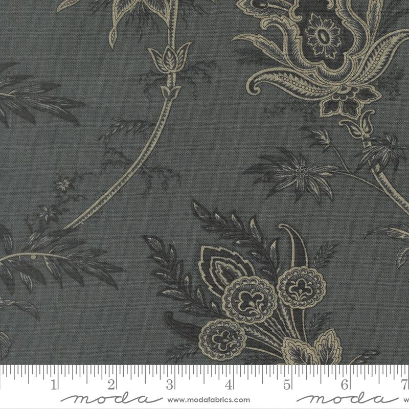 Breathtaking Blues Greenery Linen Dusk - Quilt Fabric