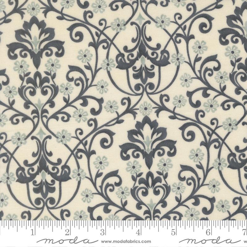Breathtaking Blues Damask Porcelain - Quilt Fabric