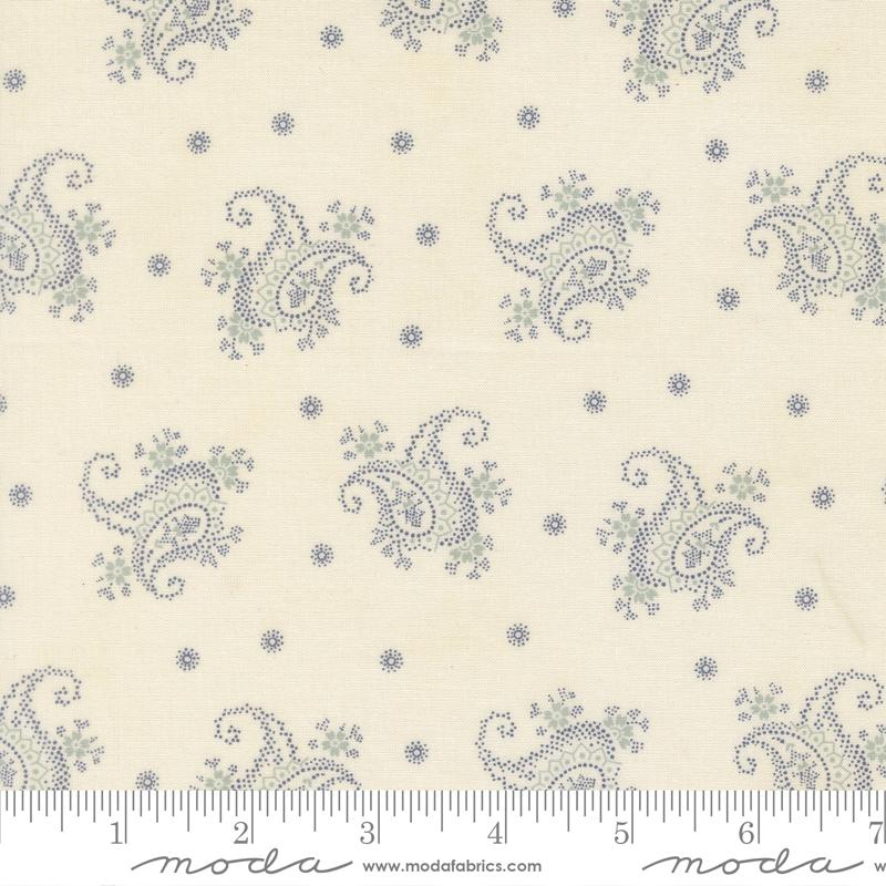 Breathtaking Blues Paisley Porcelain - Quilt Fabric