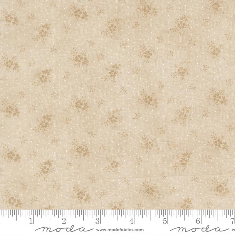 Breathtaking Blues Blooms Ecru - Quilt Fabric