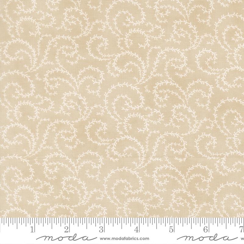 Breathtaking Blues Curly Ecru - Quilt Fabric